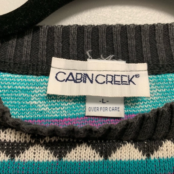 Retro Sweater Made in USA Cotton Large Women’s - Picture 5 of 8